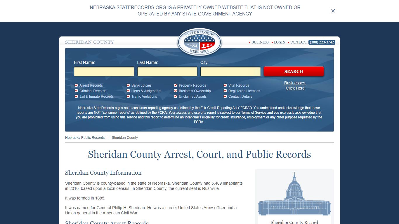 Sheridan County Arrest, Court, and Public Records